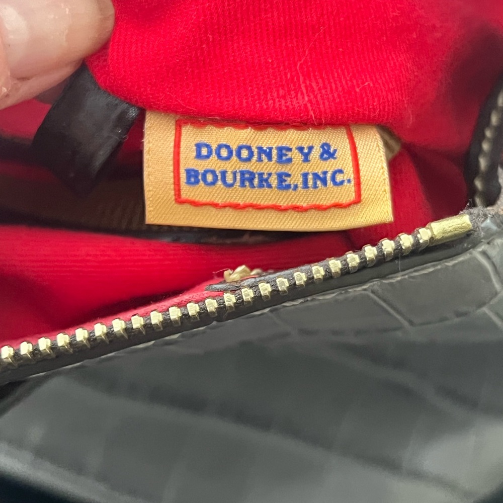 Dooney and Bourke Leather Croc Embossed Domed Satchel, J16666037 - Picture 3 of 16